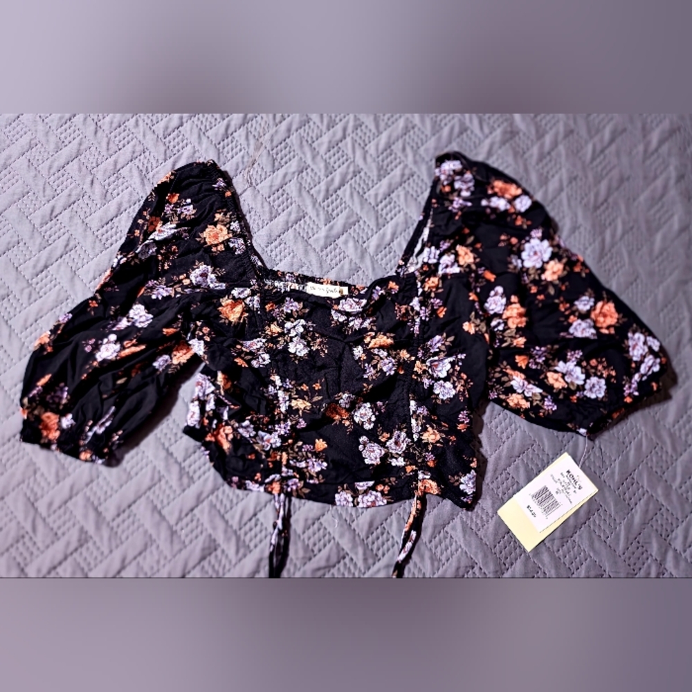 Gorgeous Black Floral Top